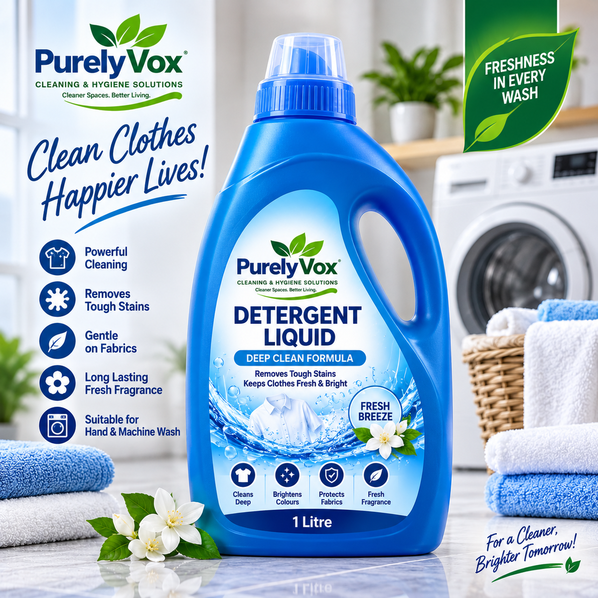 PURELYVOX Detergent Liquid – 1 Litre