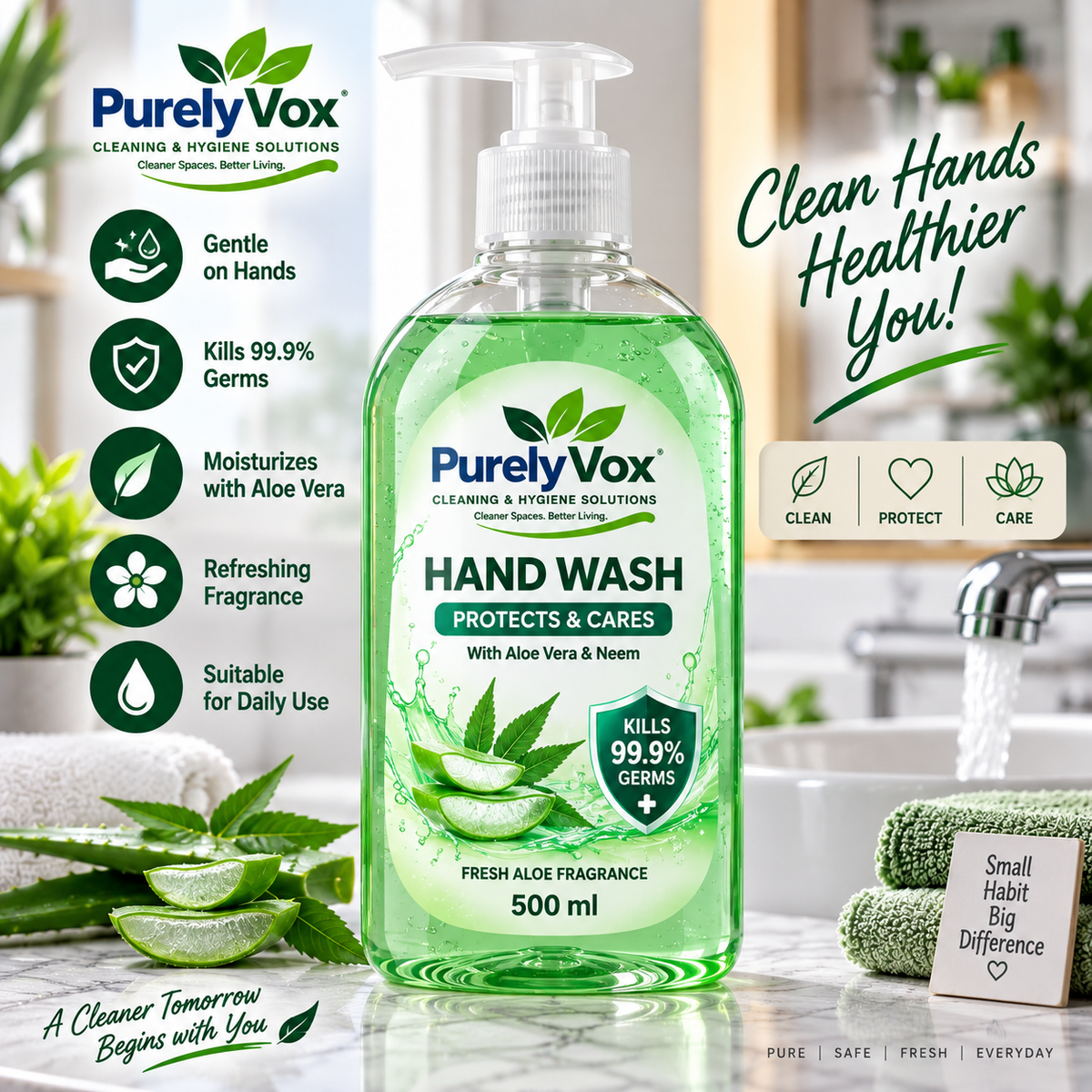 PURELYVOX Hand Wash – 500 ml